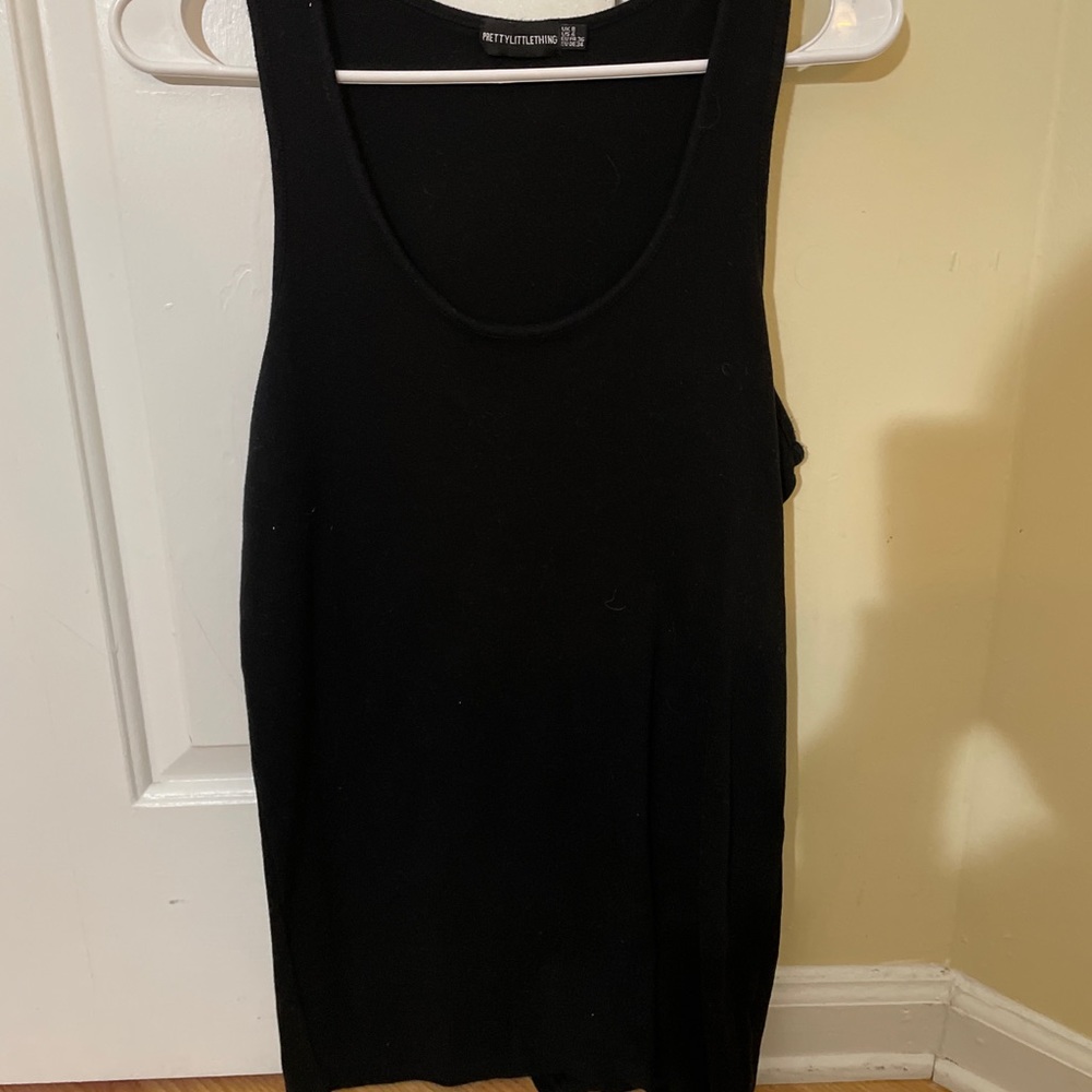 Pretty little thing black tank dress